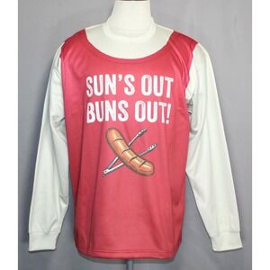 Johnsonville Sausage Printed Sun's Out, Buns Out Tank-Top Sweatshirt Men's Sz XL